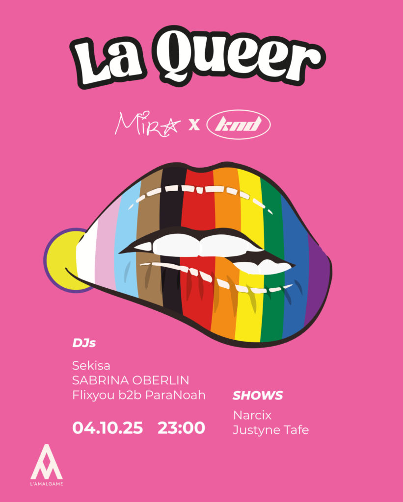 octobre 2025 dès 23h, c’est LA QUEER à L'Amalgame – la nuit la plus cunty, sexy et safe d’Yverdon