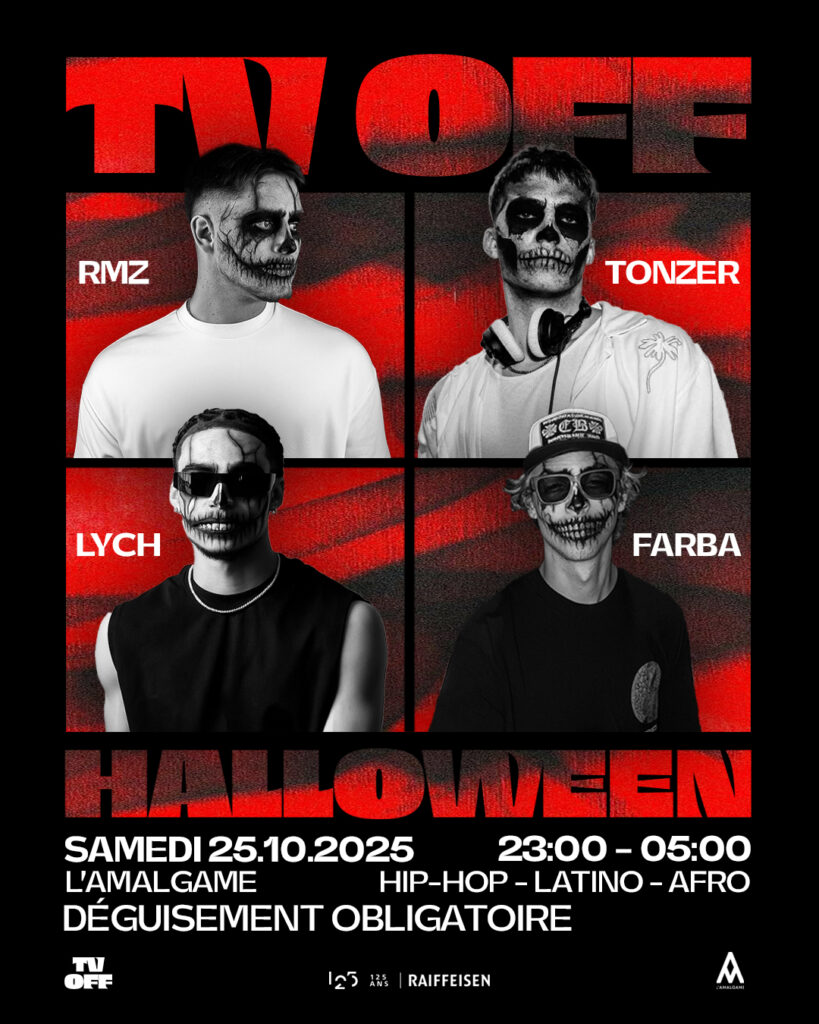 TV OFF est de retour à L'Amalgame pour une édition spéciale HALLOWEEN. Le rdv est donné le samedi 25 octobre 2025!