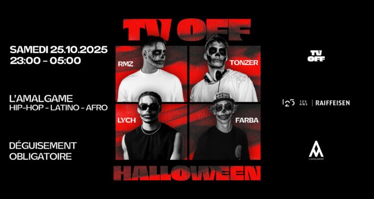 TV OFF est de retour à L'Amalgame pour une édition spéciale HALLOWEEN. Le rdv est donné le samedi 25 octobre 2025!